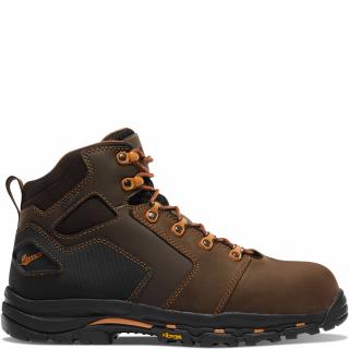 LaCrosse Men's Vicious 4-1/2 Inch Work Boots with Composite Toe (Brown/Orange) - Wide - 12