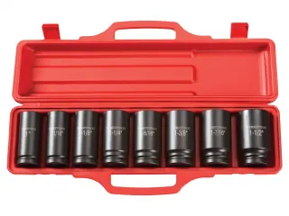 Tekton 3/4 Inch Drive Deep 6 Point Impact Socket Set (8 Piece)