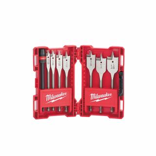 Milwaukee 6 Inch Flat Boring Bit 8 Piece Universal Set