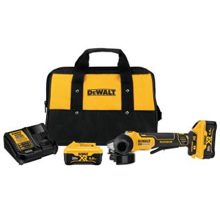 DeWALT 20V MAX XR 4.5 Inch Paddle Switch Small Angle Grinder Kit with Kickback Brake