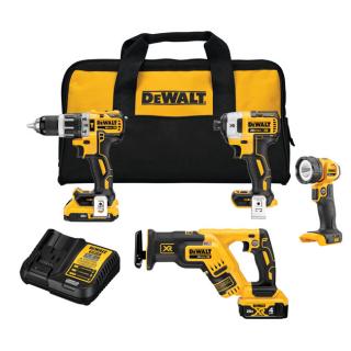 DeWALT 20V Max XR Brushless Cordless 4-Tool Combo Kit