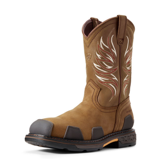 Ariat 10011933 OverDrive Composite Toe Boot in Alamo Brown