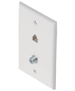 CTS Wall Plate Barrel & RJ11 Ivory