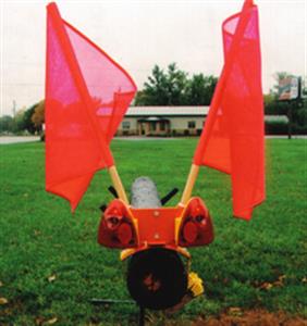 Dual Pole Bug Red LED Strobe & 2 Flag Holder