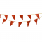 03-401 Cortina Pennants, Vinyl, Red/White, 100 ft