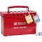 Brady Red Metal Portable Group Lockout Box