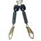 3M DBI-SALA 3100551 Class 1 Direct Mount Nano-Lok Personal Twin-Leg Self-Retracting Lifeline with Steel Rebar Snap Hook