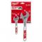 Milwaukee 6 Inch and 10 Inch Adjustable Wrench 2 Piece Set