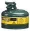 Justrite Type 1 Galvanized Steel Safety Can - 2.5 Gallon