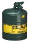 Justrite Type 1 Galvanized Steel Safety Can - 5 Gallon