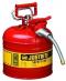 Justrite Type 2 AccuFlow Steel Safety Can - 2 Gallon