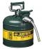 Justrite Type 2 AccuFlow Steel Safety Can - 2 Gallon