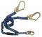 FallTech ElasTech Shock Absorbing Twin Leg Lanyard with Steel Rebar Hooks