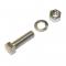 Stainless Steel Bolt, Lock, and Hex Nut - 3/8 inch - 16 x 1-1/4 inch