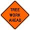 Bone Safety Premium Mesh 'Tree Work Ahead' Sign