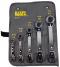 Klein Tools Reversible Ratcheting Offset Box Wrench 5 Piece Set with Pouch