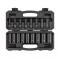 Tekton 1/2 Inch Drive Deep 6-Point 17 Piece Impact Socket Set