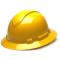 Pyramex Ridgeline Full Brim Hard Hat with 6 Point Ratchet Suspension