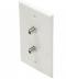 Steren Wall Plate Two Barrels White