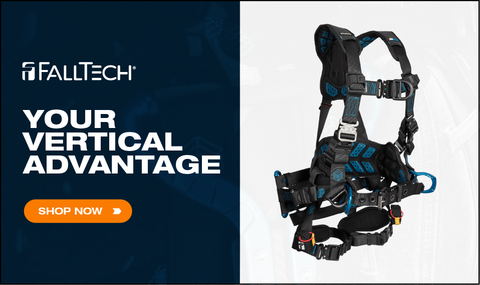 Shop the all-new FallTech Carbon FT-One 6D Tower Climber Full Body Harness at GME Supply