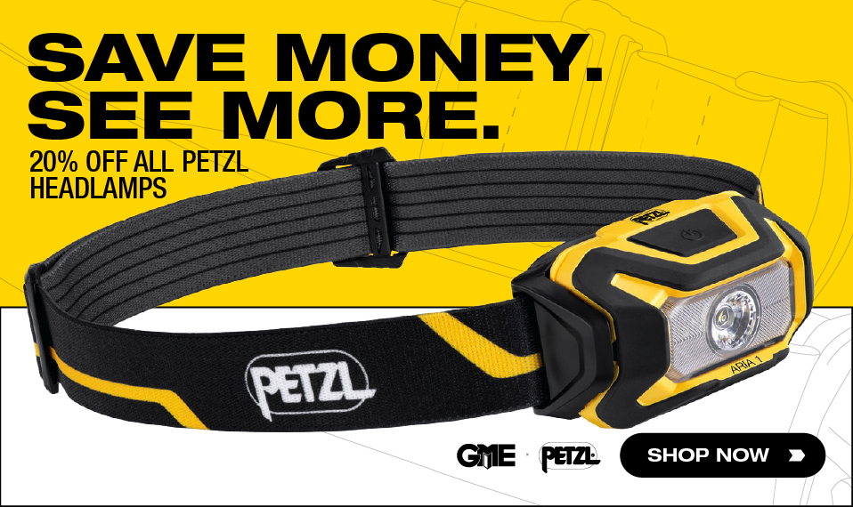 Save 20% on Petzl Headlamps at GME Supply