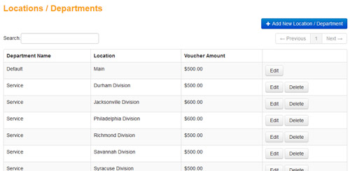 Manage Departments and Locations