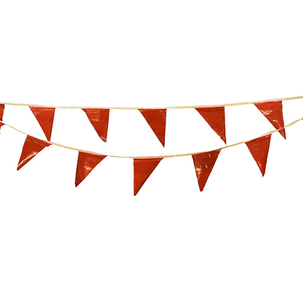 03-401 Cortina Pennants, Vinyl, Red/White, 100 ft from GME Supply