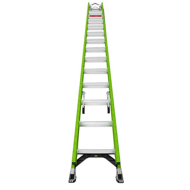 Little Giant Ladders Hyperlite Fiberglass Extension Ladders with Cable Hooks from GME Supply