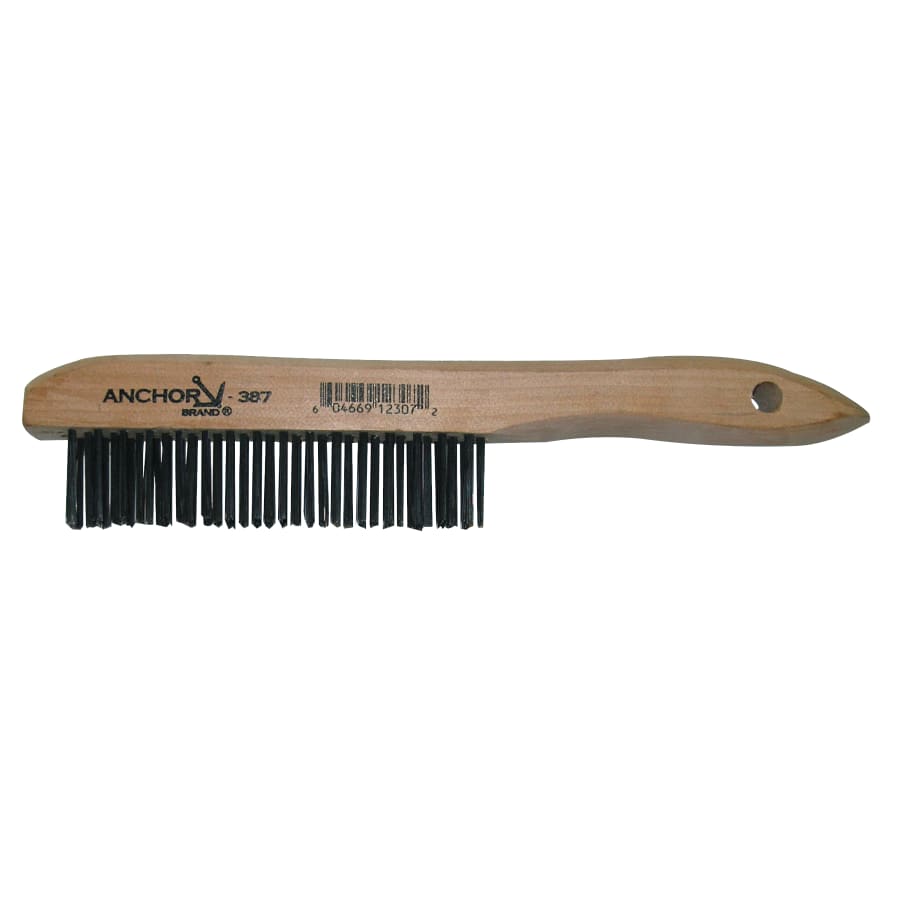 Anchor Brand 387 Carbon Steel Bristle Wood Handle Scratch Shoe Brush from GME Supply