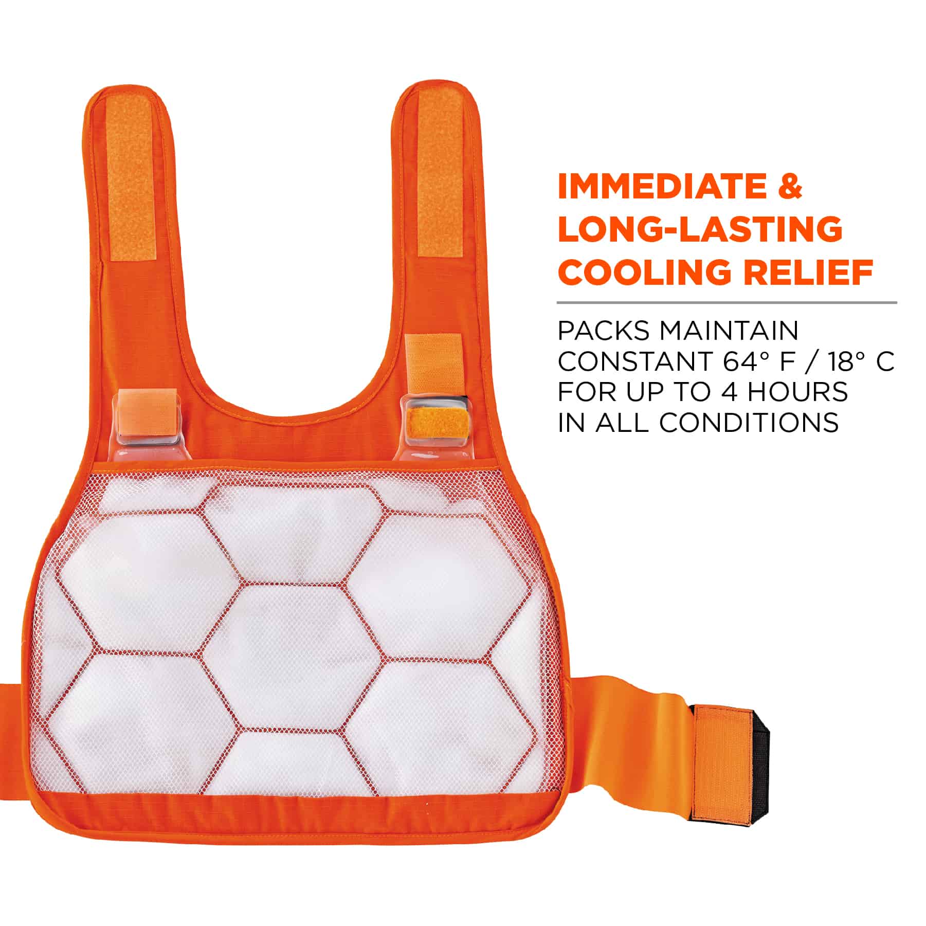 Ergodyne Chill-Its 6215 Premium FR Phase Change Cooling Vest with Rechargeable Ice Packs from GME Supply