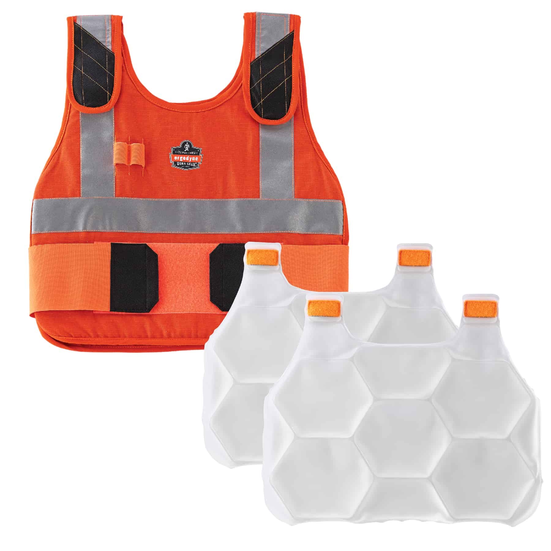 Ergodyne Chill-Its 6215 Premium FR Phase Change Cooling Vest with Rechargeable Ice Packs from GME Supply