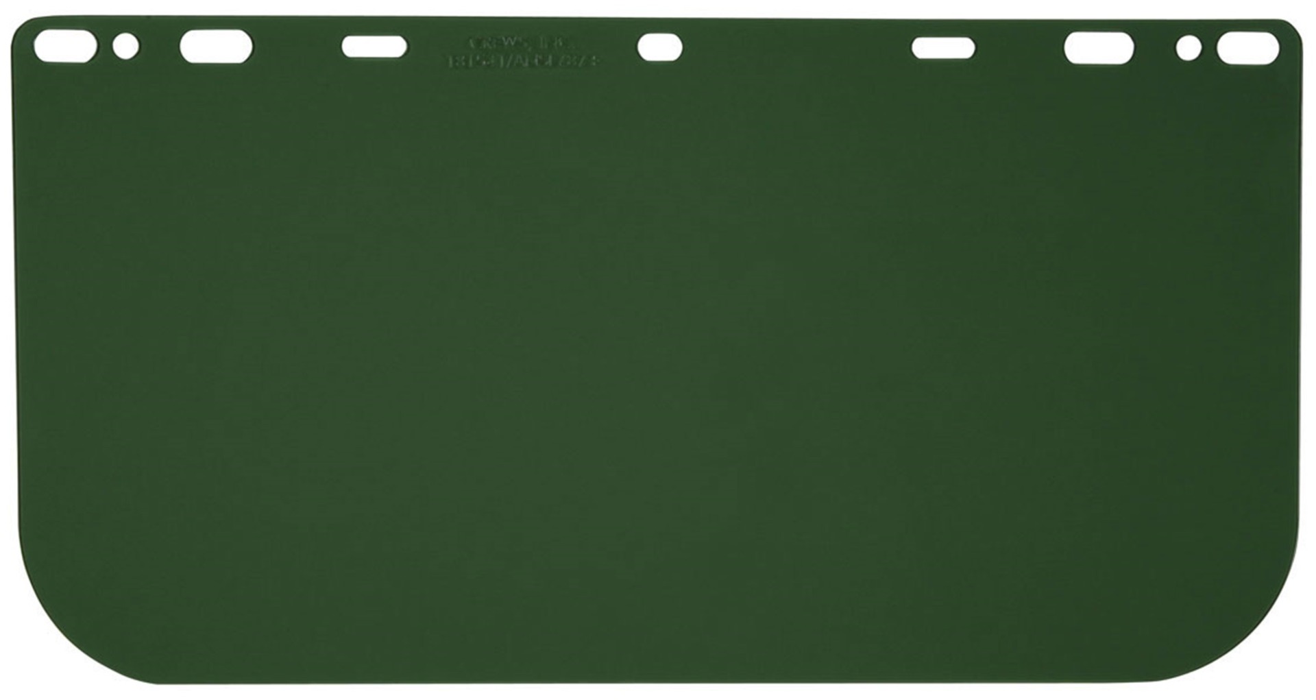 Crews Glasses 8" x 15.5" .039 Medium Green Polycarbonate Face Shield from GME Supply