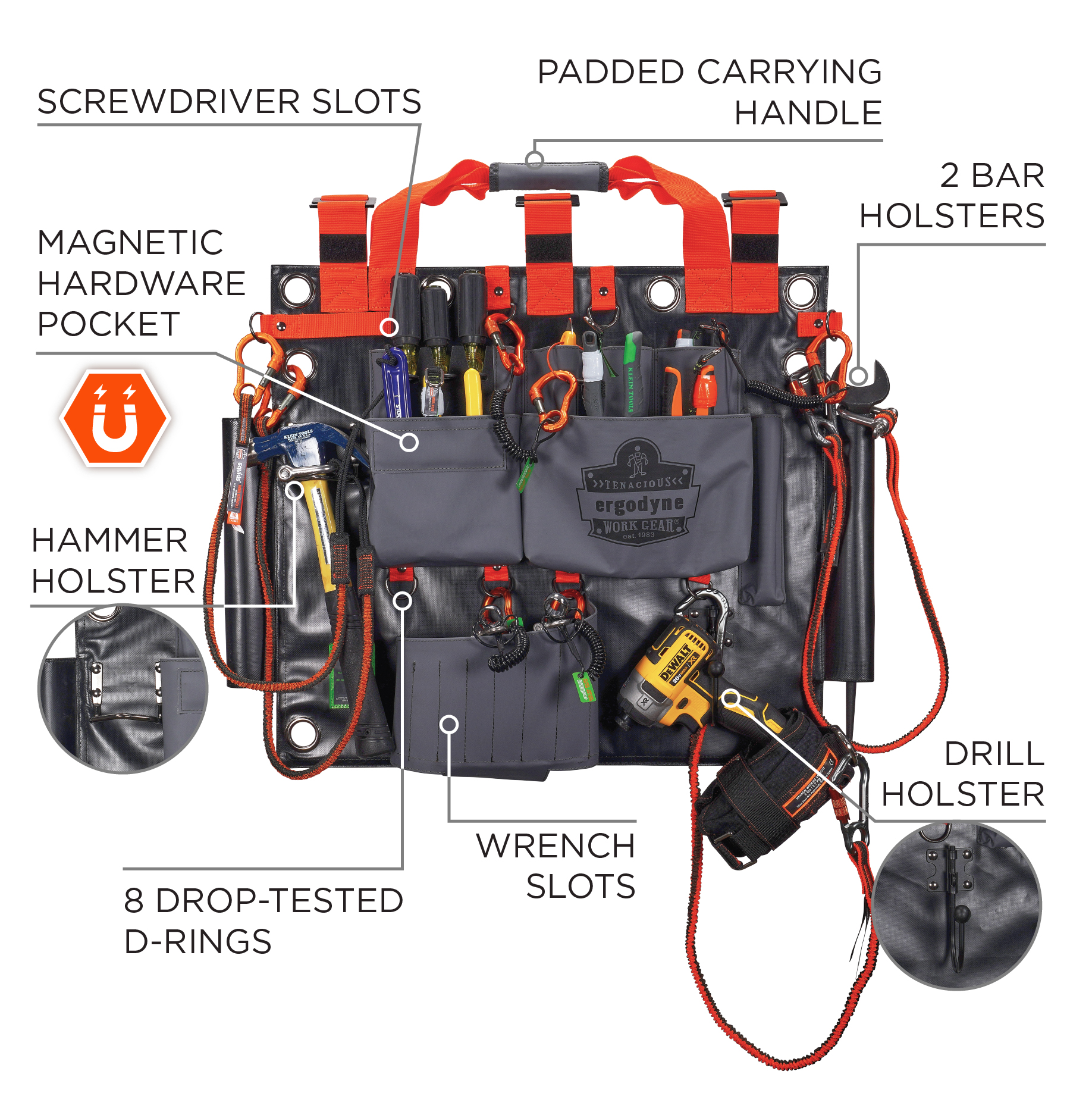 Ergodyne Arsenal 5710 Bucket Truck Tool Board with Tool Tethering Attachment Points from GME Supply