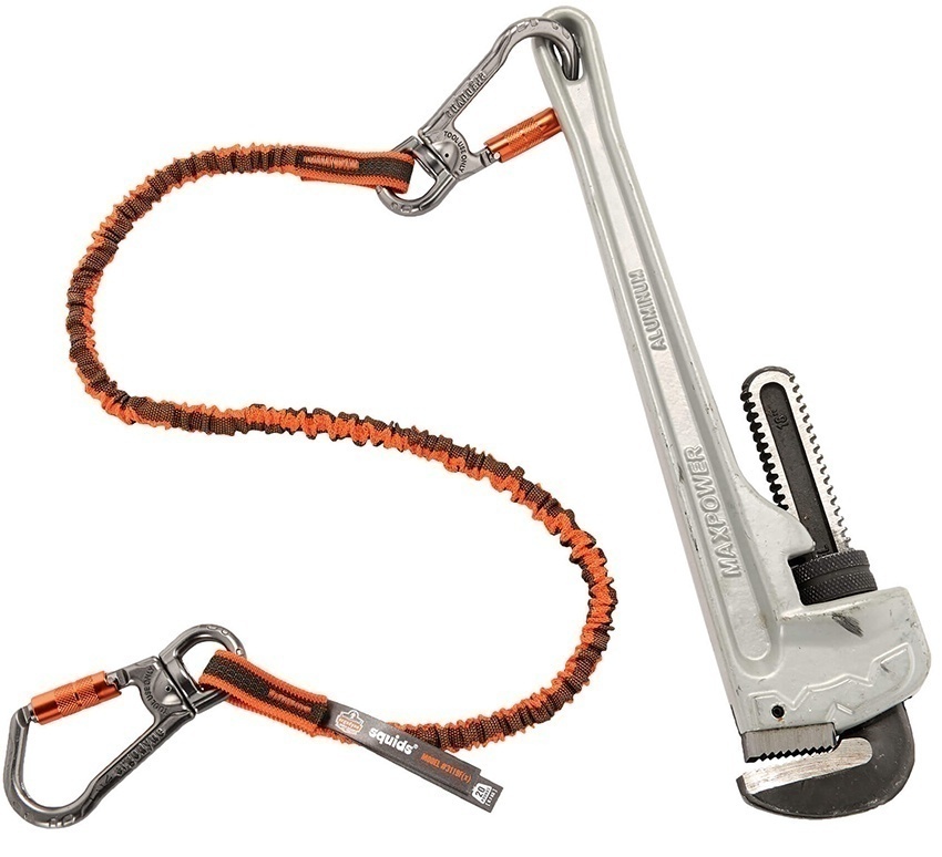 Ergodyne Squids 3119F(x) Double-Locking Dual Carabiner with Swivel 25 lb Tool Lanyard from GME Supply