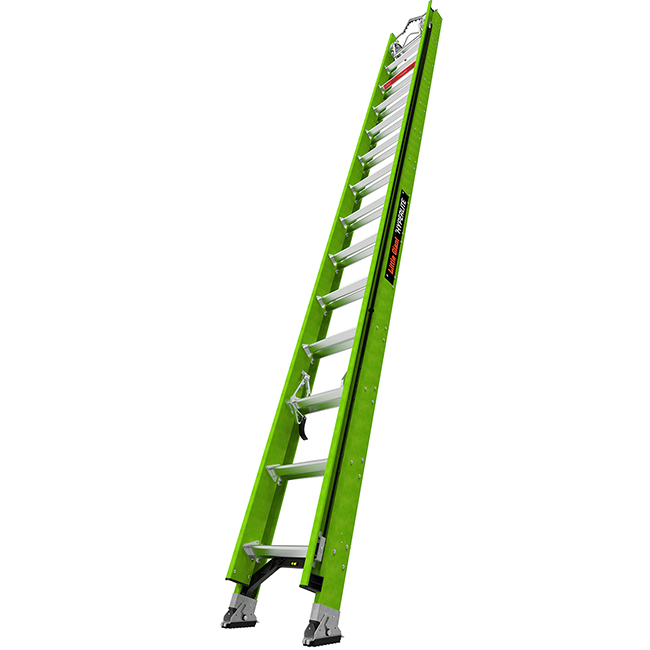 Little Giant Ladders Hyperlite Fiberglass Extension Ladders with Cable Hooks from GME Supply