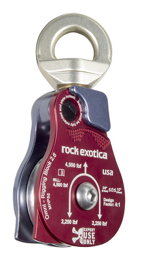 Rock Exotica Omni-Block 2.6 Inch Rigging Pulley / Material Handling Block from GME Supply