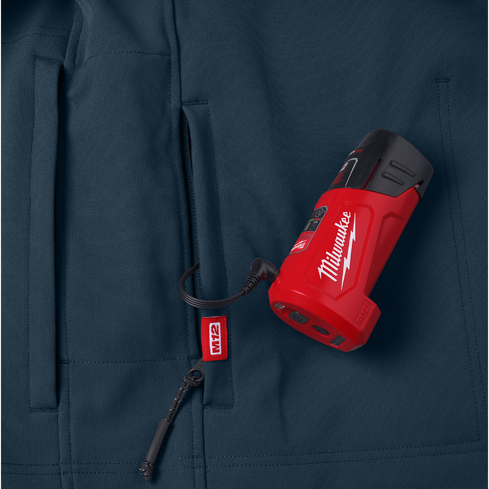 Milwaukee M12 Navy Blue Heated TOUGHSHELL Jacket Kit from GME Supply