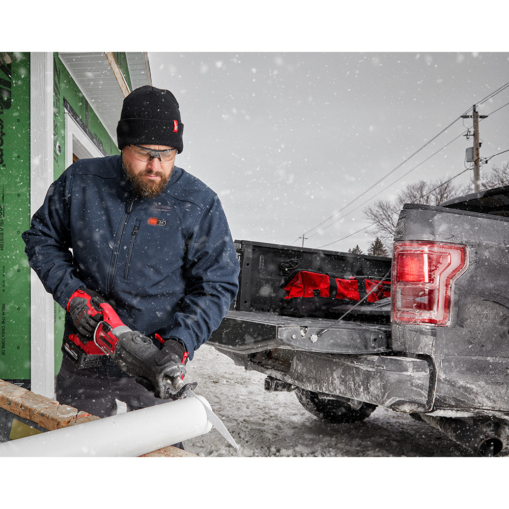 Milwaukee M12 Navy Blue Heated TOUGHSHELL Jacket Kit from GME Supply