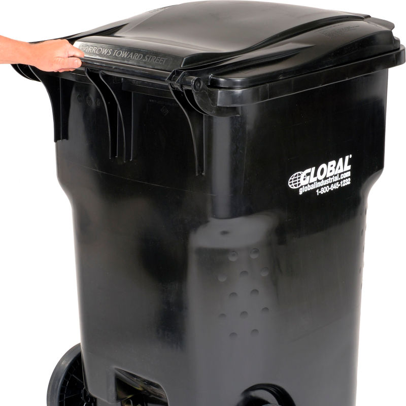 Global Industrial 95 Gallon Mobile Trash Container from GME Supply