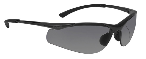 Bolle Contour Metal Safety Glasses with Smoke Lens and Silver Metal Frame from GME Supply