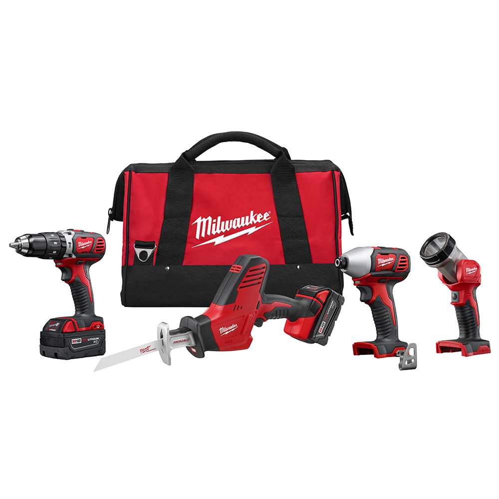 Milwaukee M18 4 Tool Combo Kit with Hackzall from GME Supply