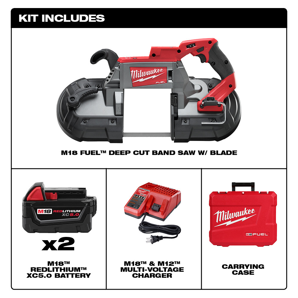 Milwaukee M18 FUEL Deep Cut Band Saw Two Battery Kit from GME Supply