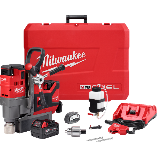 Milwaukee 2788-22 M18 Fuel 1-1/2 Inch Lineman Magnetic Drill Kit from GME Supply