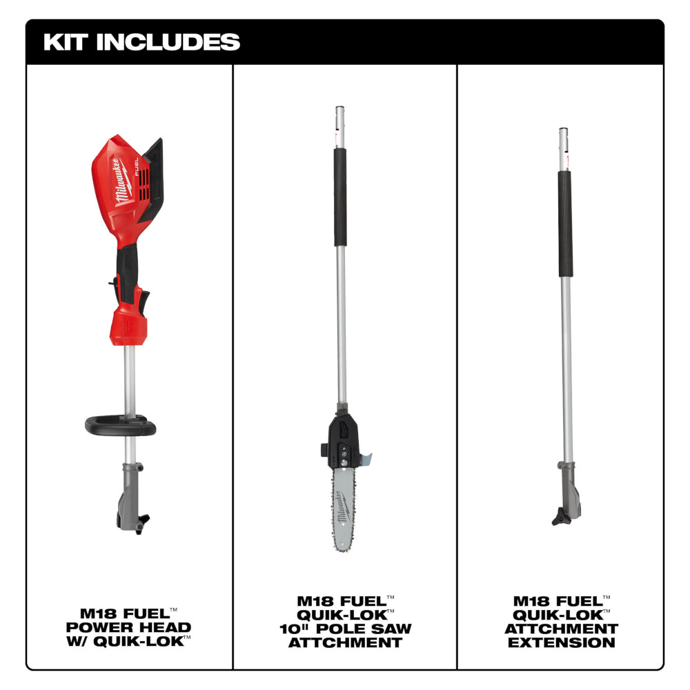 Milwaukee M18 FUEL 10-Inch Pole Saw with QUIK-LOK from GME Supply