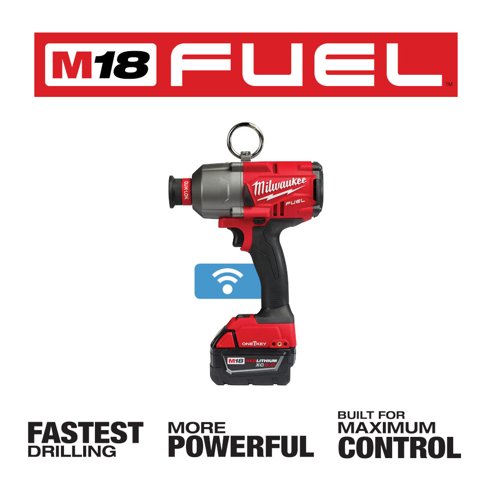 Milwaukee M18 FUEL 7/16 Inch Hex Lineman Utility High Torque Impact Wrench Kit with One Key from GME Supply