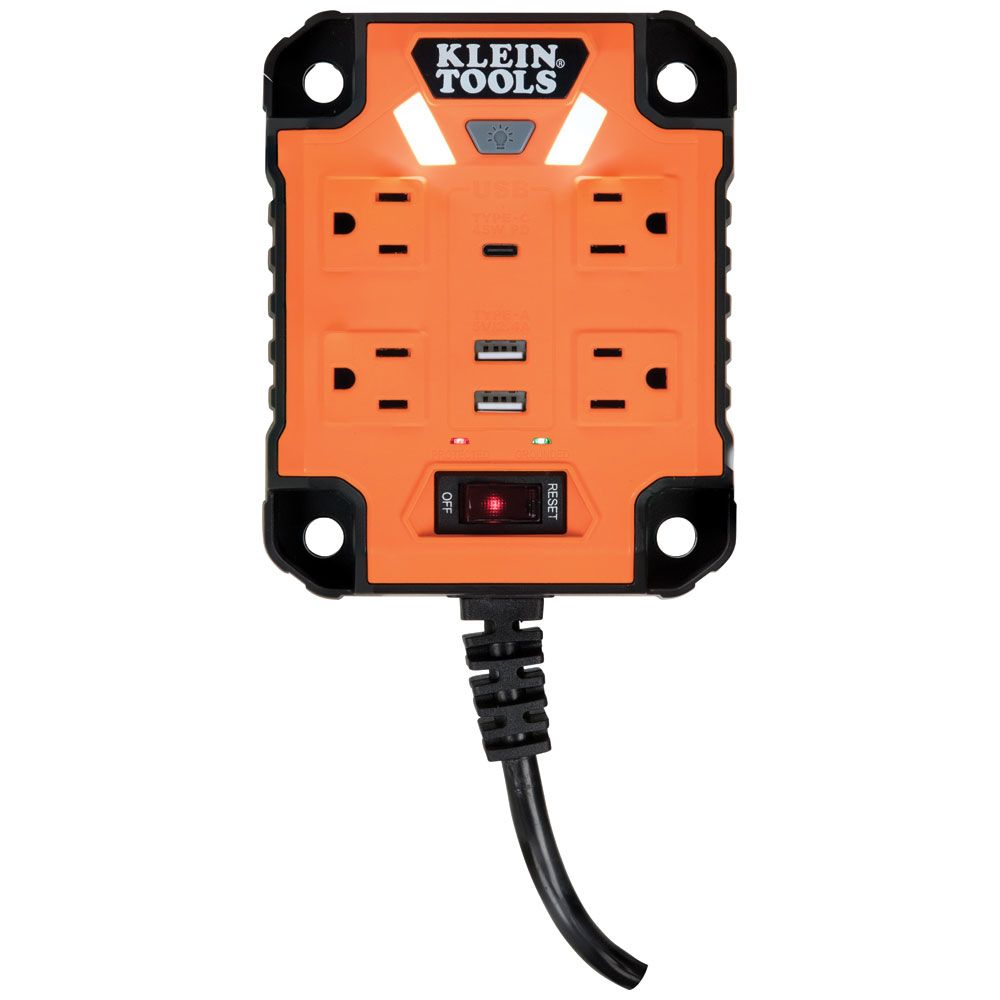 Klein Tools PowerBox 1 Magnetic Mounted Power Strip with Integrated LED Lights from GME Supply