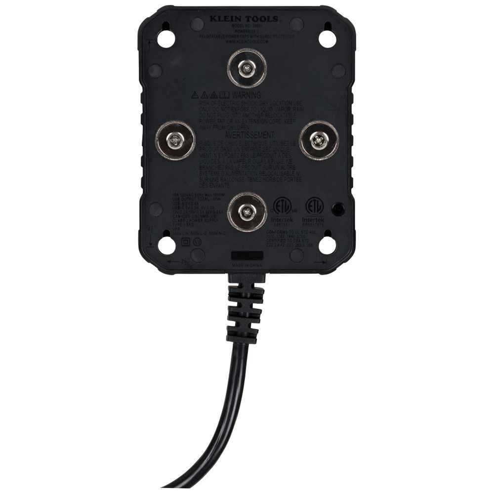 Klein Tools PowerBox 1 Magnetic Mounted Power Strip with Integrated LED Lights from GME Supply