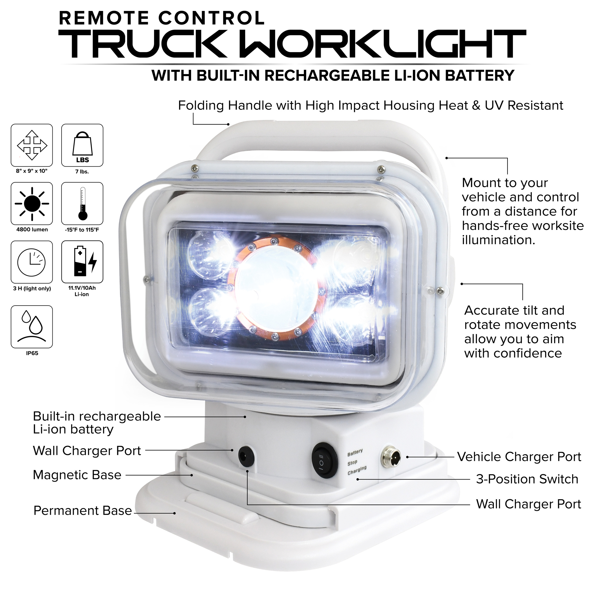 Jameson Remote Control Truck Worklight from GME Supply