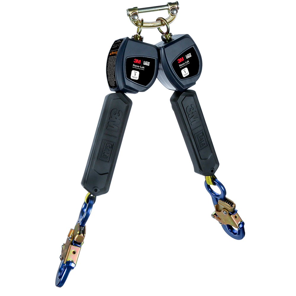 3M DBI-SALA Class 1 Direct Mount Nano-Lok Personal Twin-Leg Self-Retracting Lifeline from GME Supply