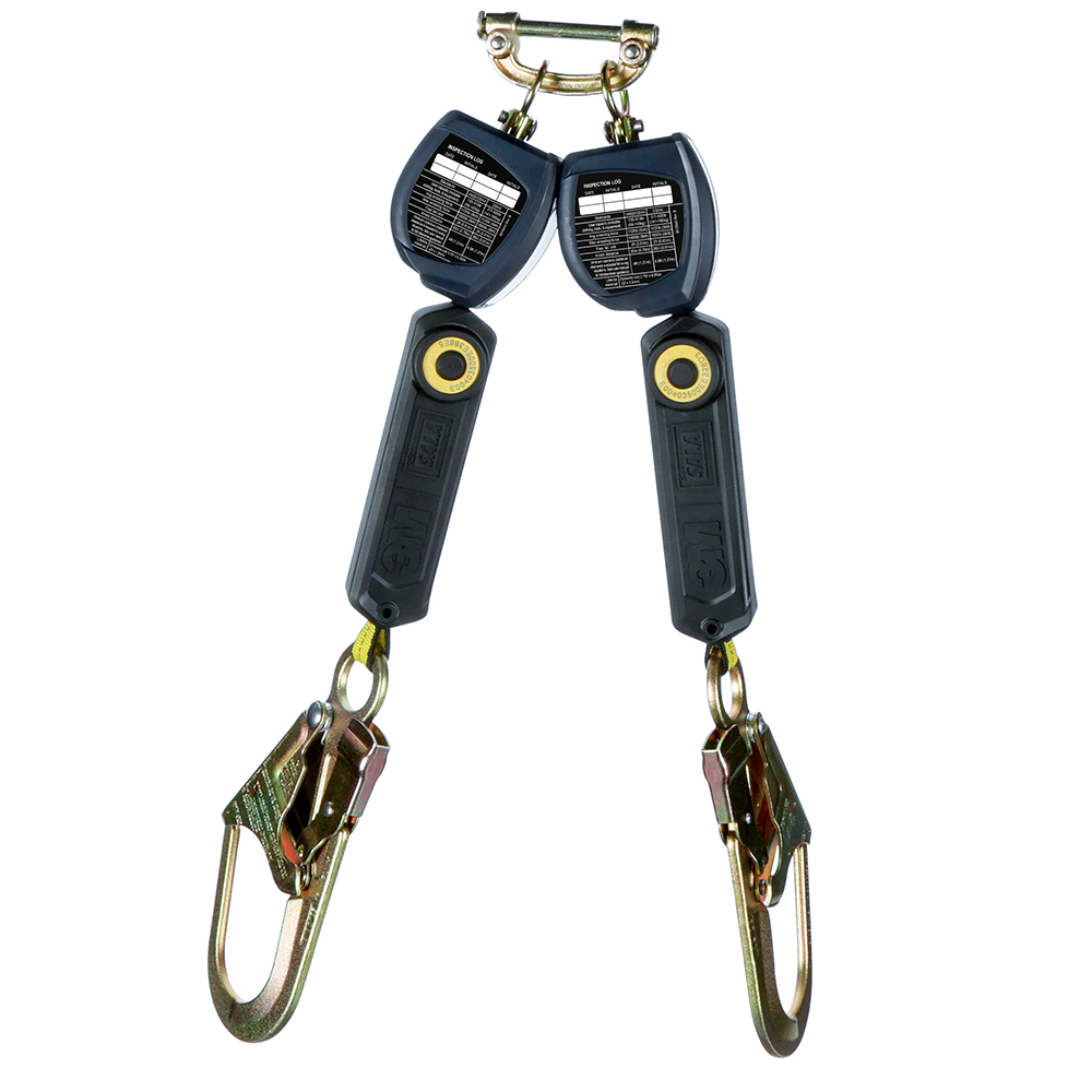 3M DBI-SALA 3100551 Class 1 Direct Mount Nano-Lok Personal Twin-Leg Self-Retracting Lifeline with Steel Rebar Snap Hook from GME Supply